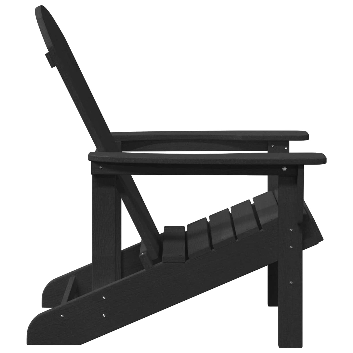 vidaXL Adirondack-Stuhl Schwarz 82 x 74 x 92 cm HDPE