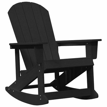 Adirondack-Schaukelstuhl Schwarz 92 x 73,5 x 92 cm HDPE