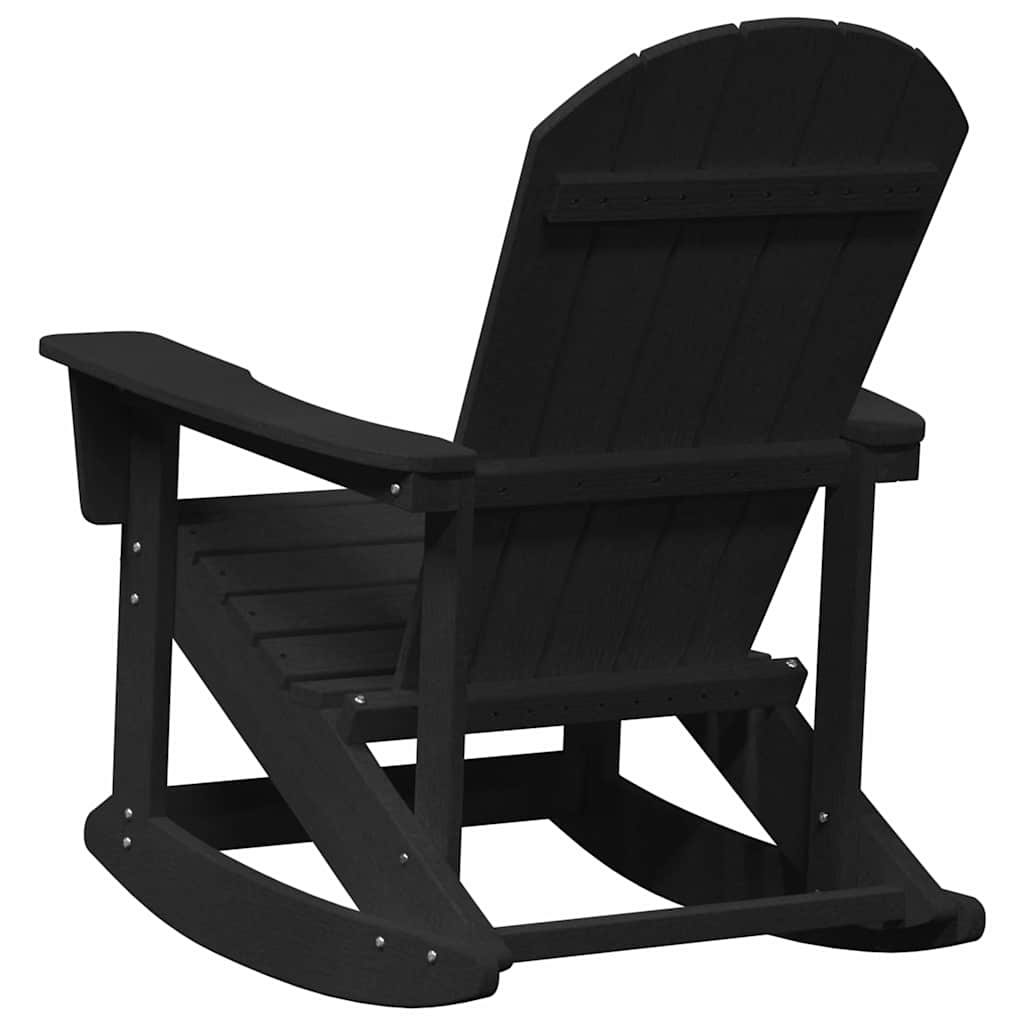 Adirondack-Schaukelstuhl Schwarz 92 x 73,5 x 92 cm HDPE