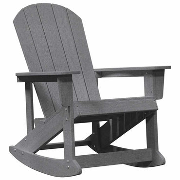 vidaXL Adirondack-Schaukelstuhl Hellgrau 92 x 73,5 x 92 cm HDPE