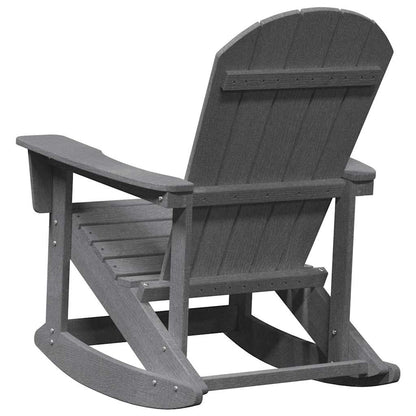 vidaXL Adirondack-Schaukelstuhl Hellgrau 92 x 73,5 x 92 cm HDPE