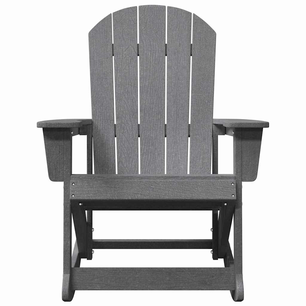 vidaXL Adirondack-Schaukelstuhl Hellgrau 92 x 73,5 x 92 cm HDPE