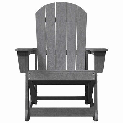 vidaXL Adirondack-Schaukelstuhl Hellgrau 92 x 73,5 x 92 cm HDPE