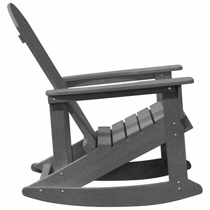 vidaXL Adirondack-Schaukelstuhl Hellgrau 92 x 73,5 x 92 cm HDPE