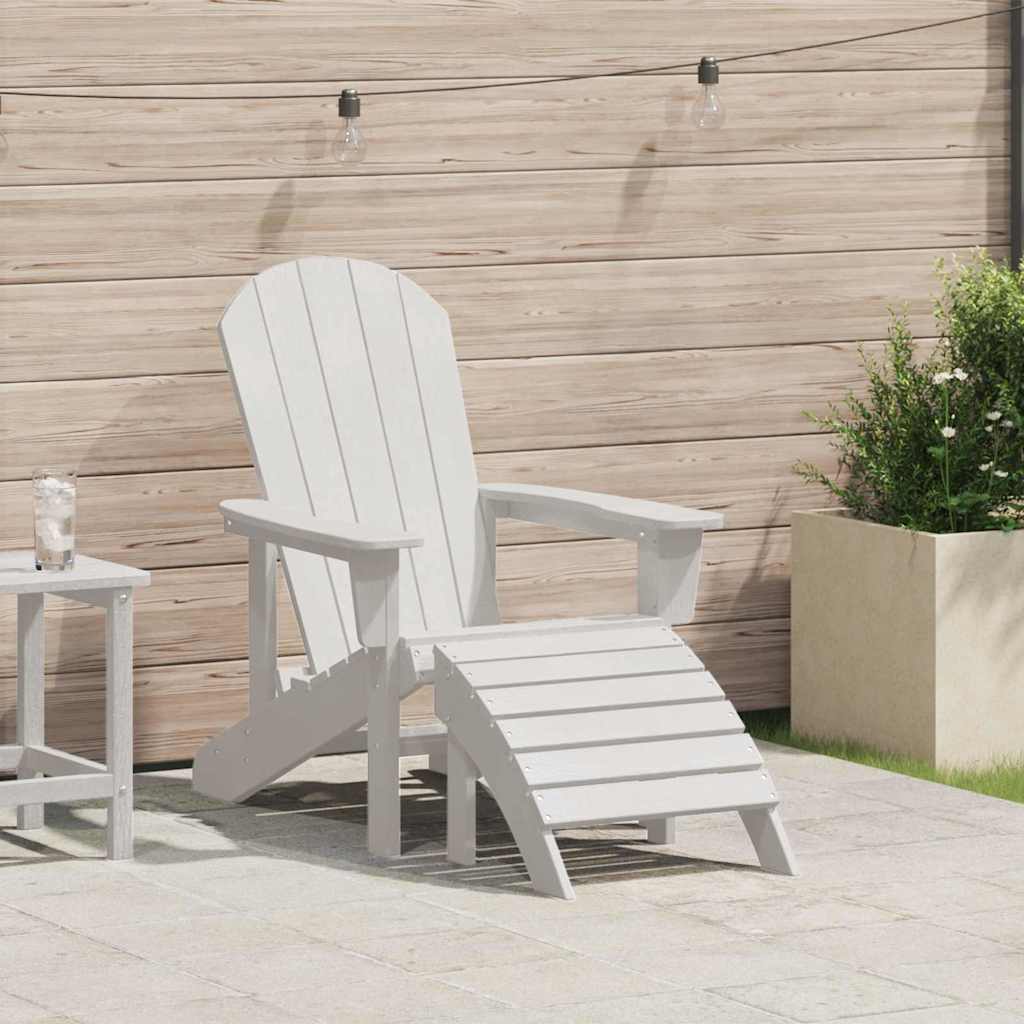 vidaXL Adirondack-Stuhl Weiß 82 x 74 x 92 cm HDPE
