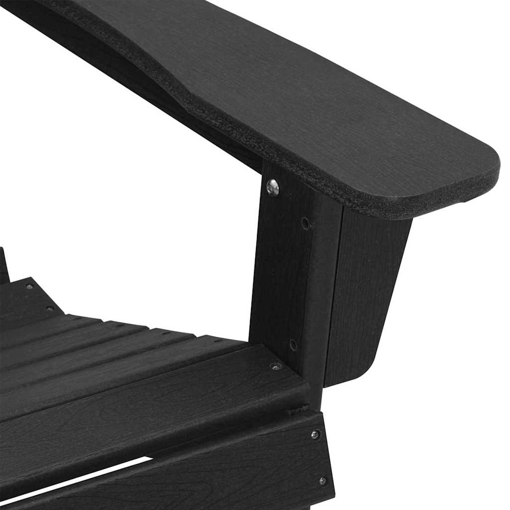 vidaXL Adirondack-Stuhl Schwarz 82 x 74 x 92 cm HDPE