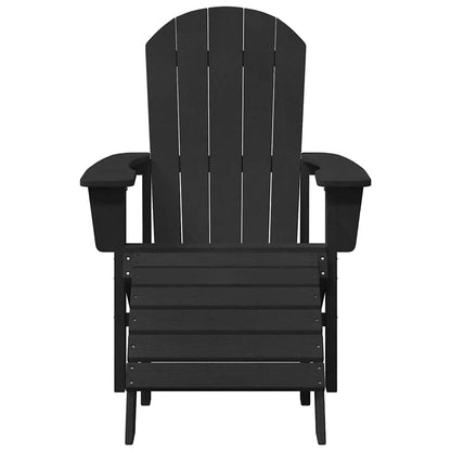 vidaXL Adirondack-Stuhl Schwarz 82 x 74 x 92 cm HDPE