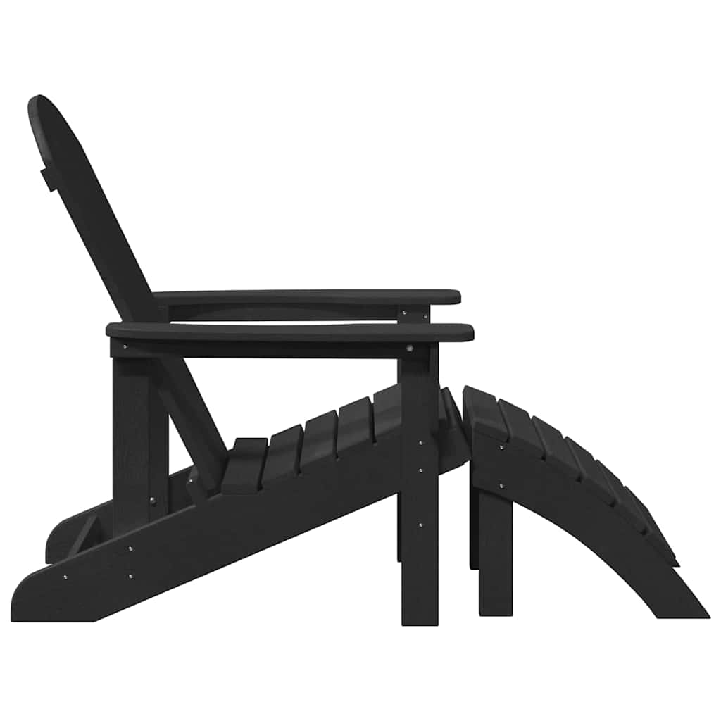 vidaXL Adirondack-Stuhl Schwarz 82 x 74 x 92 cm HDPE
