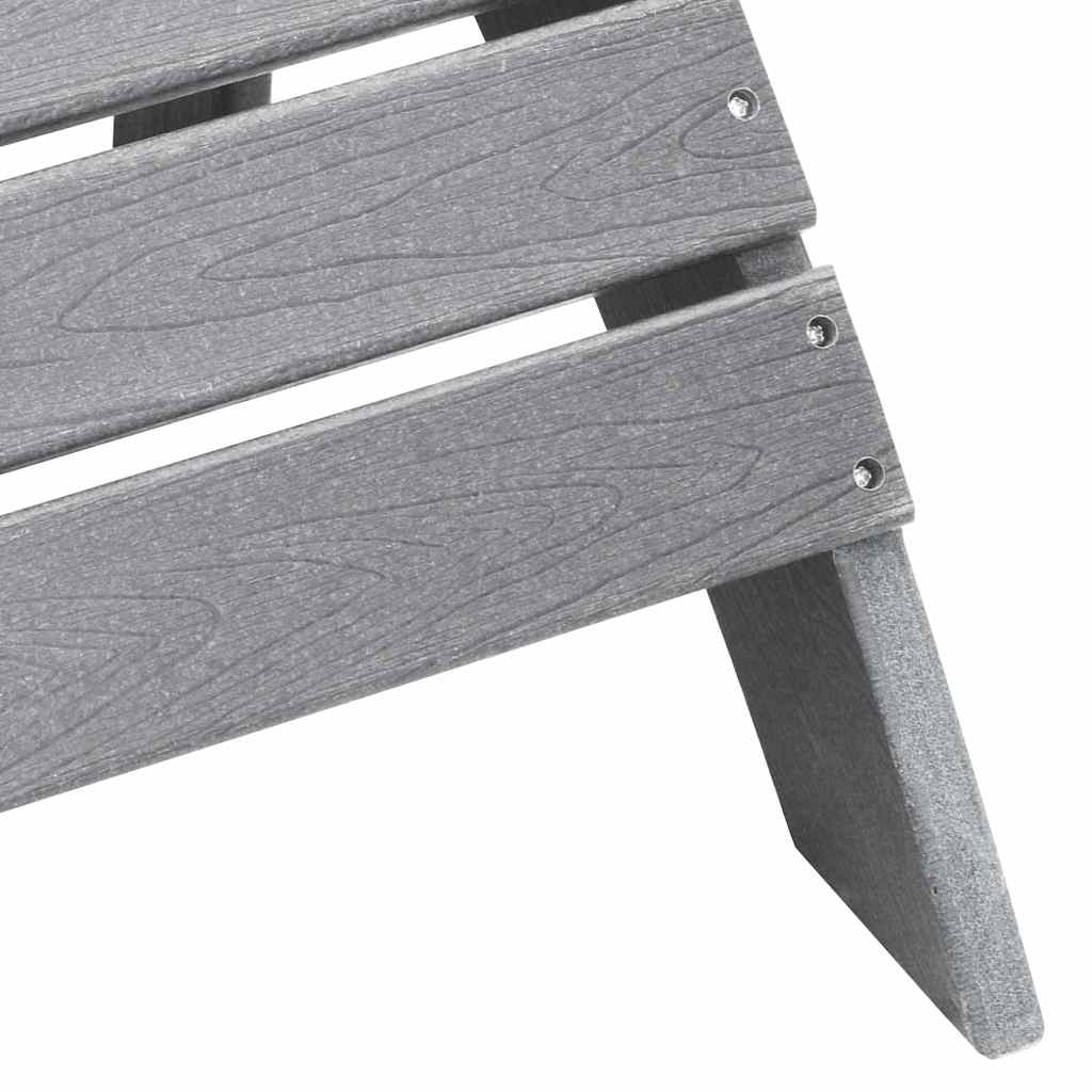 vidaXL Adirondack-Stuhl Hellgrau 74 x 82 x 92 cm HDPE