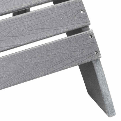 vidaXL Adirondack-Stuhl Hellgrau 74 x 82 x 92 cm HDPE