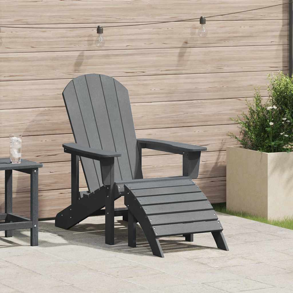 vidaXL Adirondack-Stuhl Hellgrau 74 x 82 x 92 cm HDPE