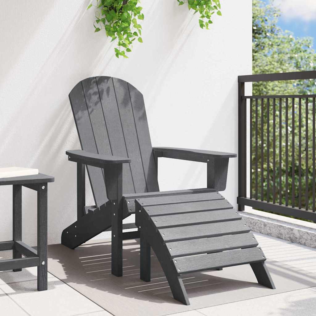 vidaXL Adirondack-Stuhl Hellgrau 74 x 82 x 92 cm HDPE