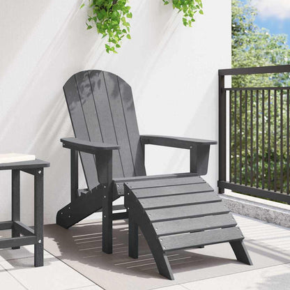 vidaXL Adirondack-Stuhl Hellgrau 74 x 82 x 92 cm HDPE