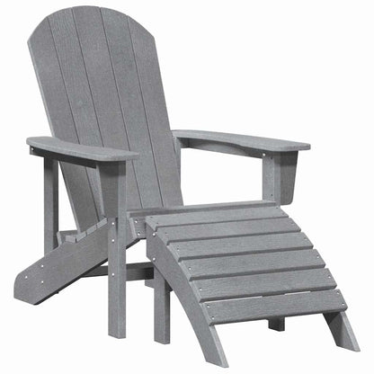 vidaXL Adirondack-Stuhl Hellgrau 74 x 82 x 92 cm HDPE