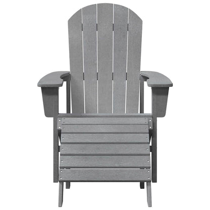 vidaXL Adirondack-Stuhl Hellgrau 74 x 82 x 92 cm HDPE