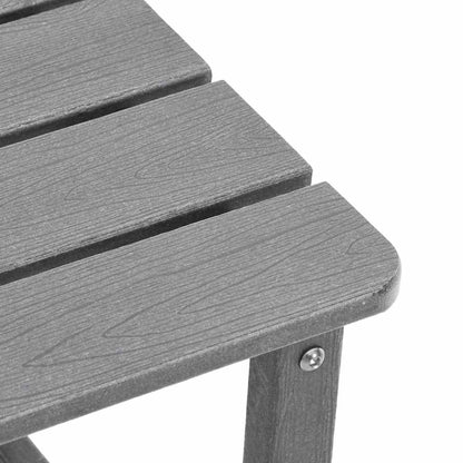 vidaXL Adirondack Beistelltisch Hellgrau 38 x 38 x 46 cm HDPE