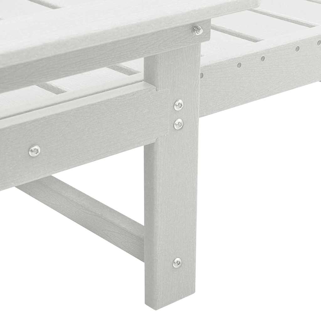 vidaXL Sonnenliege Weiß 195,5 x 53 x 98,5 cm HDPE