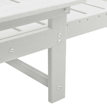 vidaXL Sonnenliege Weiß 195,5 x 53 x 98,5 cm HDPE