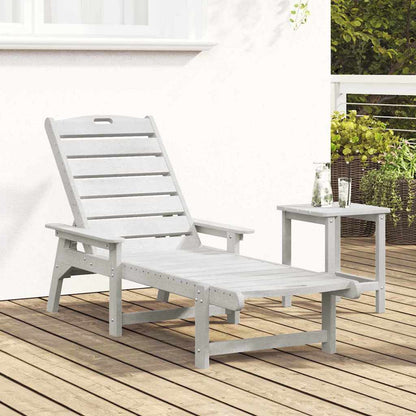 vidaXL Sonnenliege Weiß 195,5 x 53 x 98,5 cm HDPE