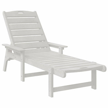 vidaXL Sonnenliege Weiß 195,5 x 53 x 98,5 cm HDPE