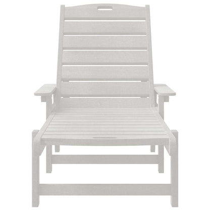 vidaXL Sonnenliege Weiß 195,5 x 53 x 98,5 cm HDPE