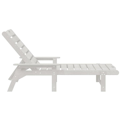 vidaXL Sonnenliege Weiß 195,5 x 53 x 98,5 cm HDPE