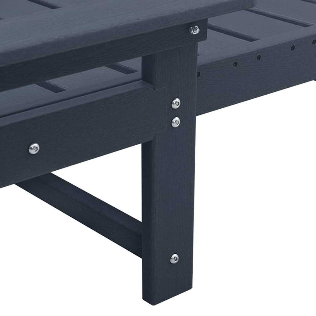 Sonnenliege Marineblau 195,5 x 53 x 98,5 cm HDPE