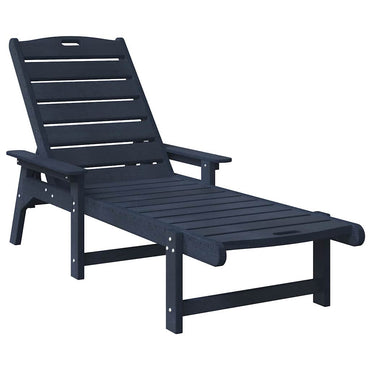 vidaXL Sonnenliege Marineblau 195,5 x 53 x 98,5 cm HDPE