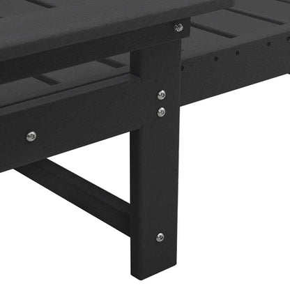 vidaXL Sonnenliege Schwarz 195,5 x 53 x 98,5 cm HDPE