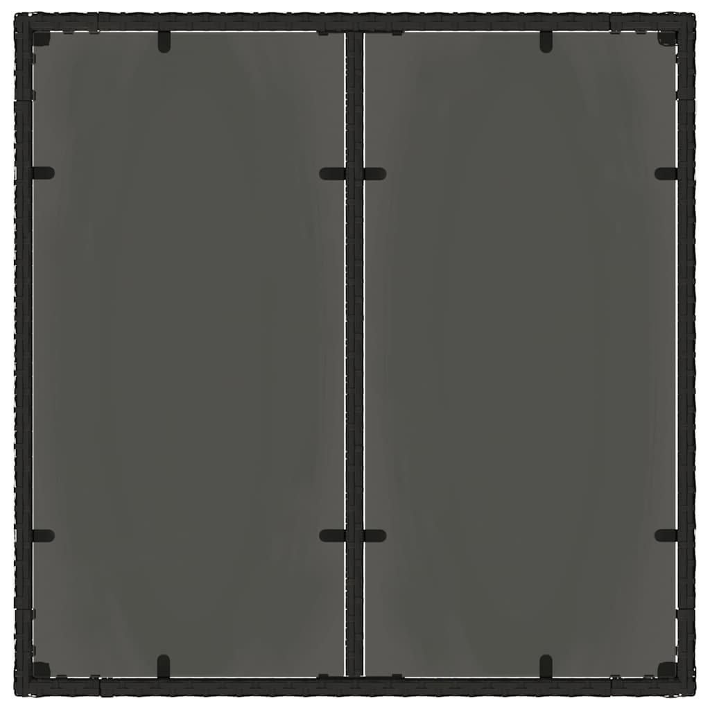 Garten Essgruppe 5 pcs Schwarz Poly-Rattan