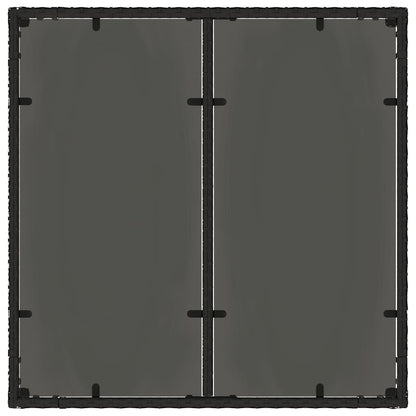 Garten Essgruppe 5 pcs Schwarz Poly-Rattan