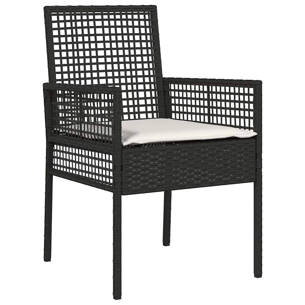 Garten Essgruppe 5 pcs Schwarz Poly-Rattan