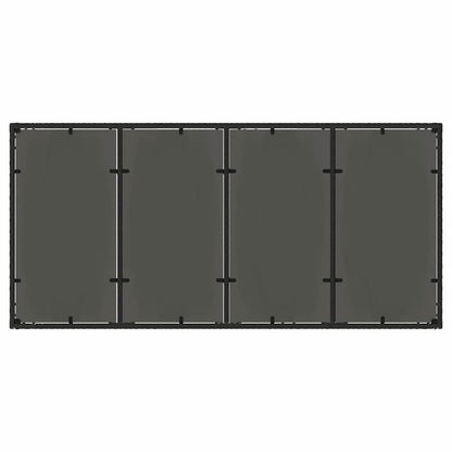 Garten Essgruppe 9 pcs Schwarz Poly-Rattan