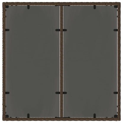 Garten Essgruppe 5 pcs Braun Poly-Rattan