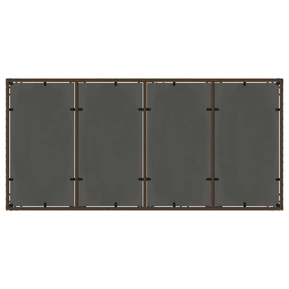 Garten Essgruppe 9 pcs Braun Poly-Rattan