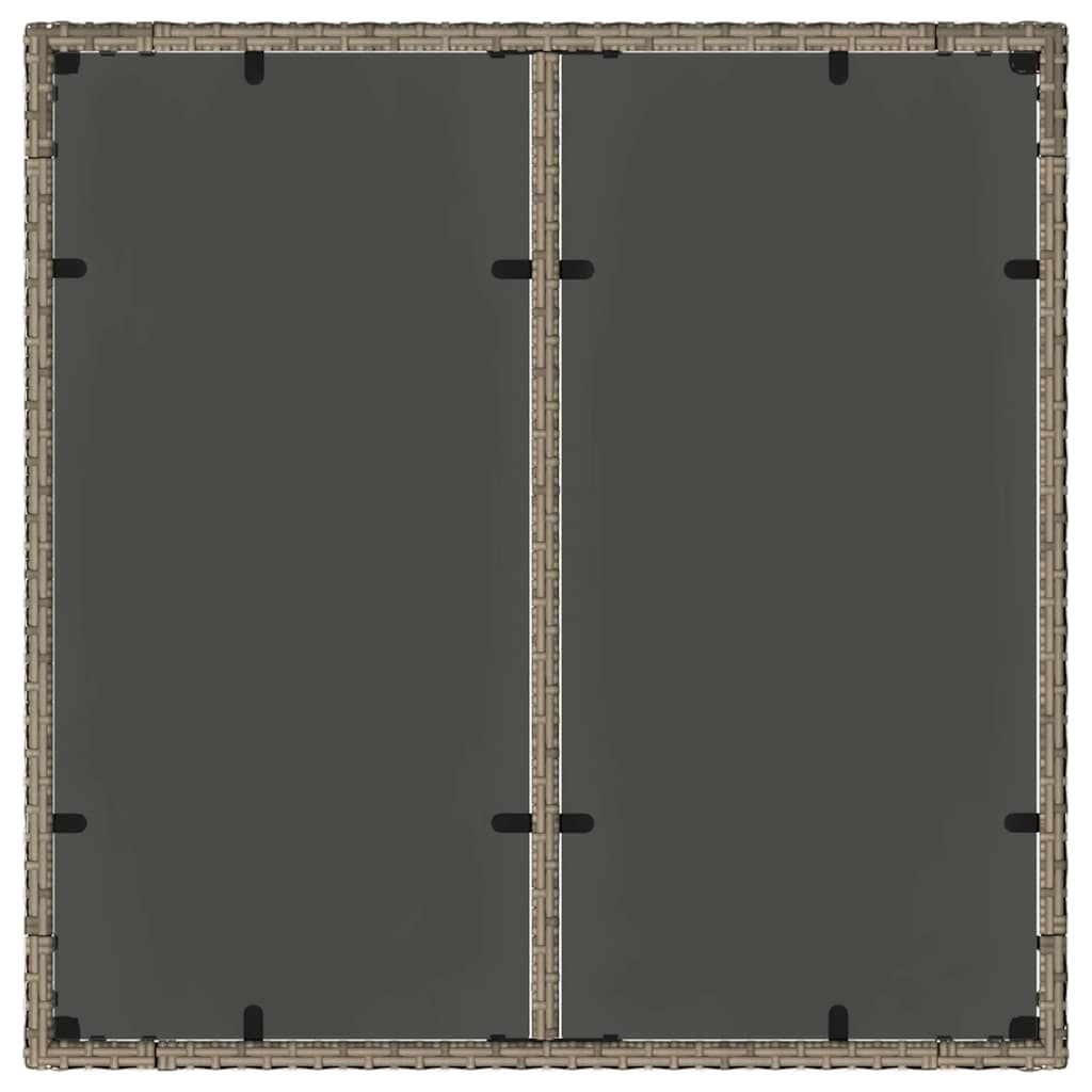 Garten Essgruppe 3 pcs Grau Poly-Rattan