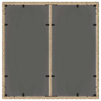 Garten Essgruppe 3 pcs Beige Poly-Rattan