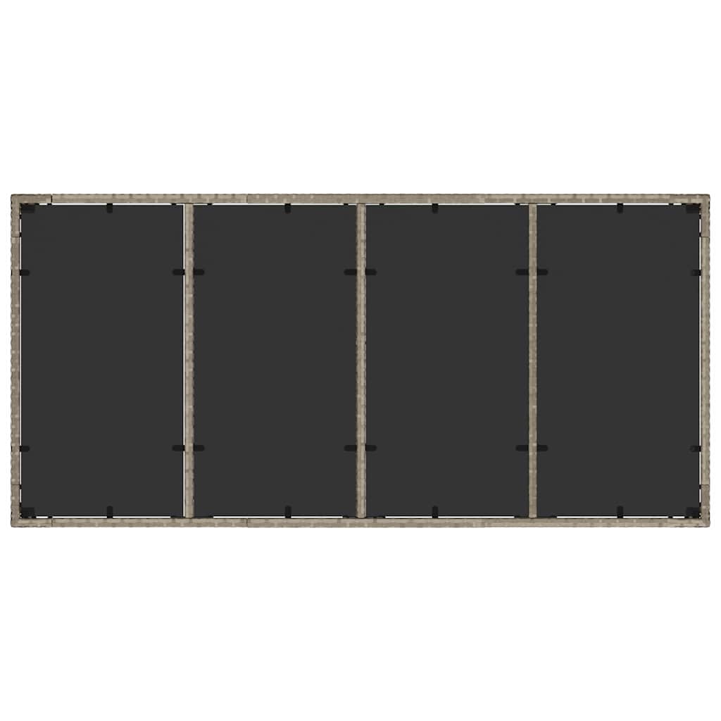 Garten Essgruppe 7 pcs Hellgrau Poly-Rattan