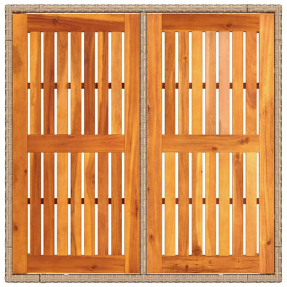 Garten Essgruppe 3 pcs Beige Poly-Rattan