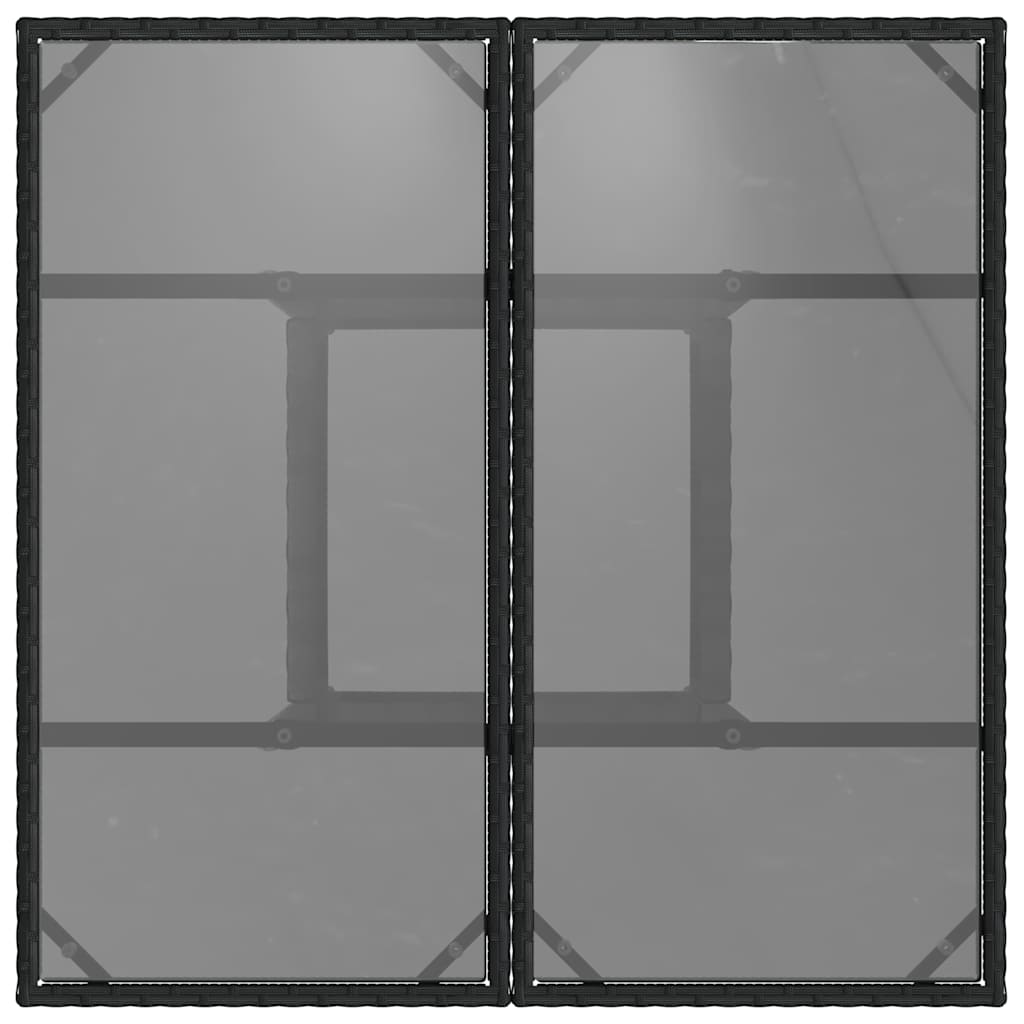 Garten Essgruppe 5 pcs Schwarz Poly-Rattan