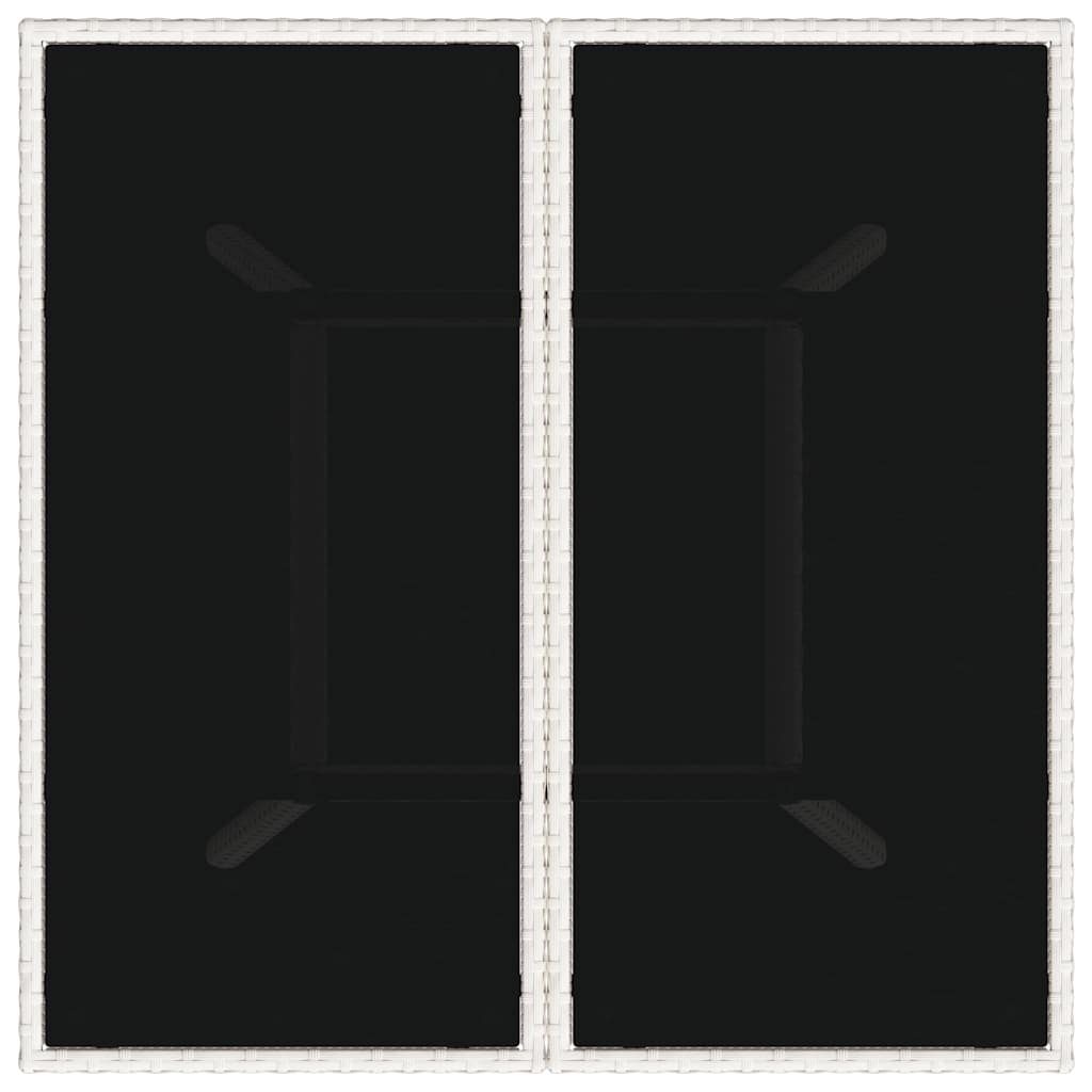 Garten Essgruppe 5 pcs Hellgrau Poly-Rattan