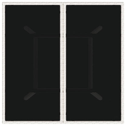 Garten Essgruppe 5 pcs Hellgrau Poly-Rattan