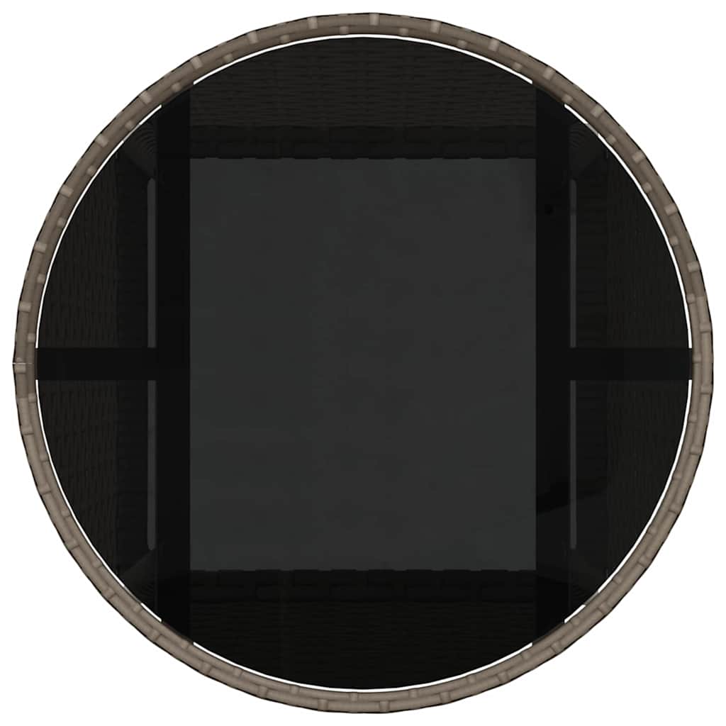 Garten Essgruppe 5 pcs Grau Poly-Rattan