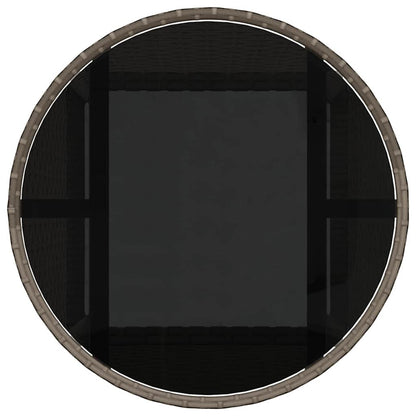 Garten Essgruppe 5 pcs Grau Poly-Rattan