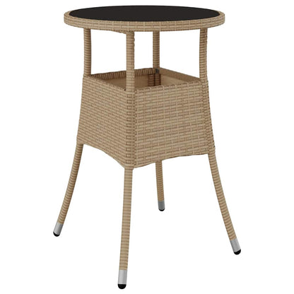 Garten Essgruppe 3 pcs Beige Poly-Rattan