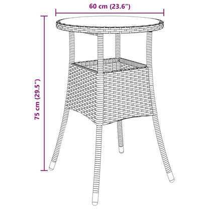 Garten Essgruppe 3 pcs Beige Poly-Rattan