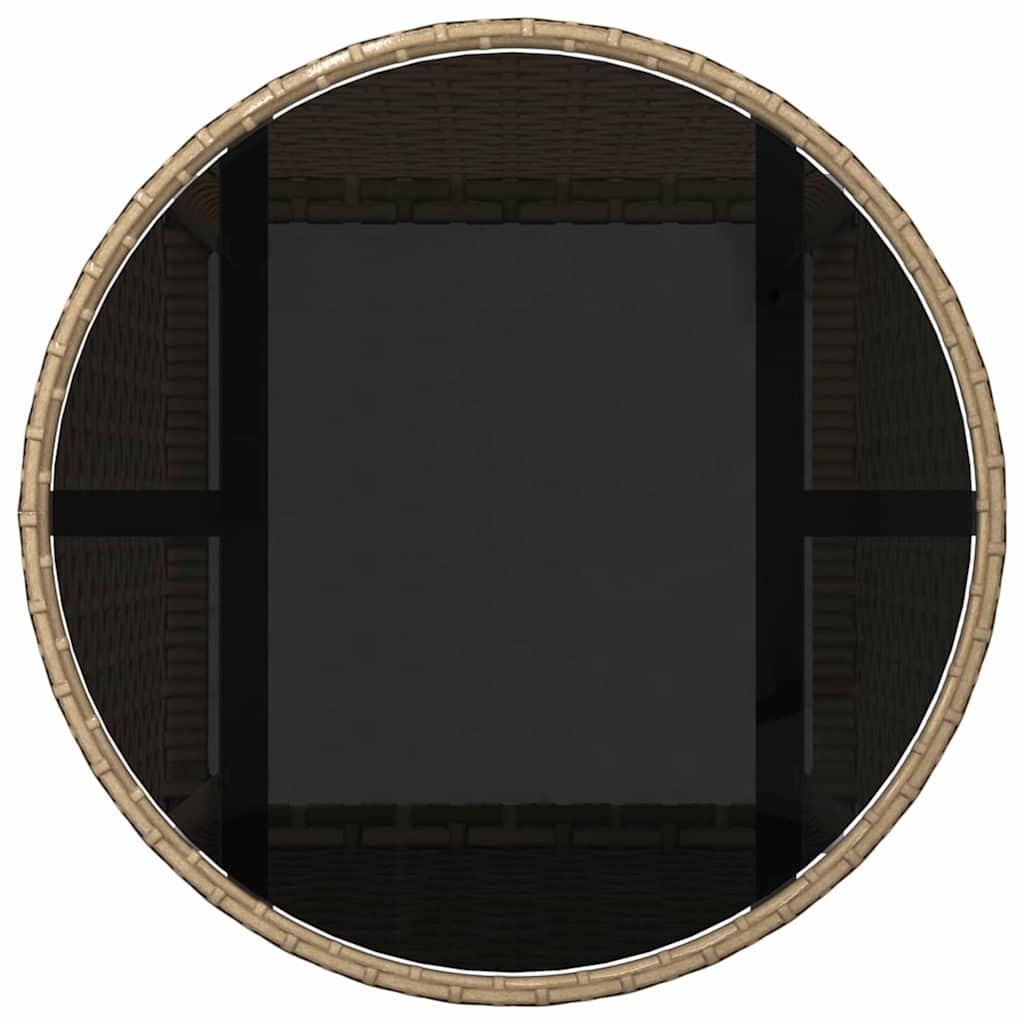 Garten Essgruppe 3 pcs Beige Poly-Rattan