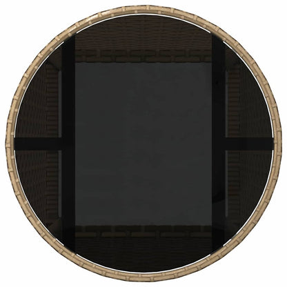 Garten Essgruppe 3 pcs Beige Poly-Rattan