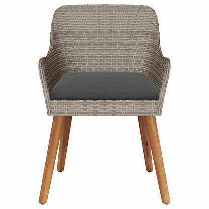 vidaXL Gartenstuhl 2 pcs Schwarz 62,5 x 55 x 82 cm Poly-Rattan