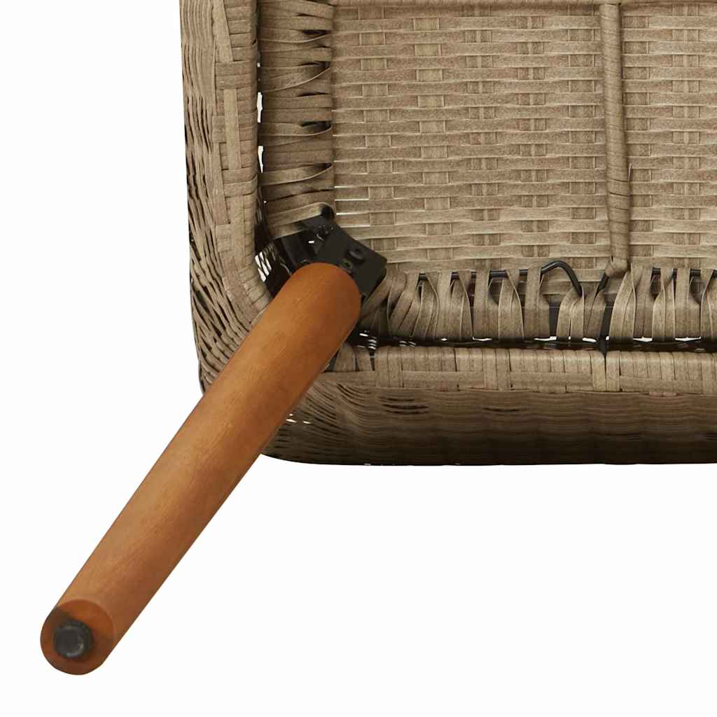 vidaXL Gartenstuhl 2 pcs Beige 62,5 x 55 x 82 cm Poly-Rattan
